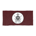 Large Maroon Beach Towel