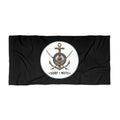 Large Black Beach Towel