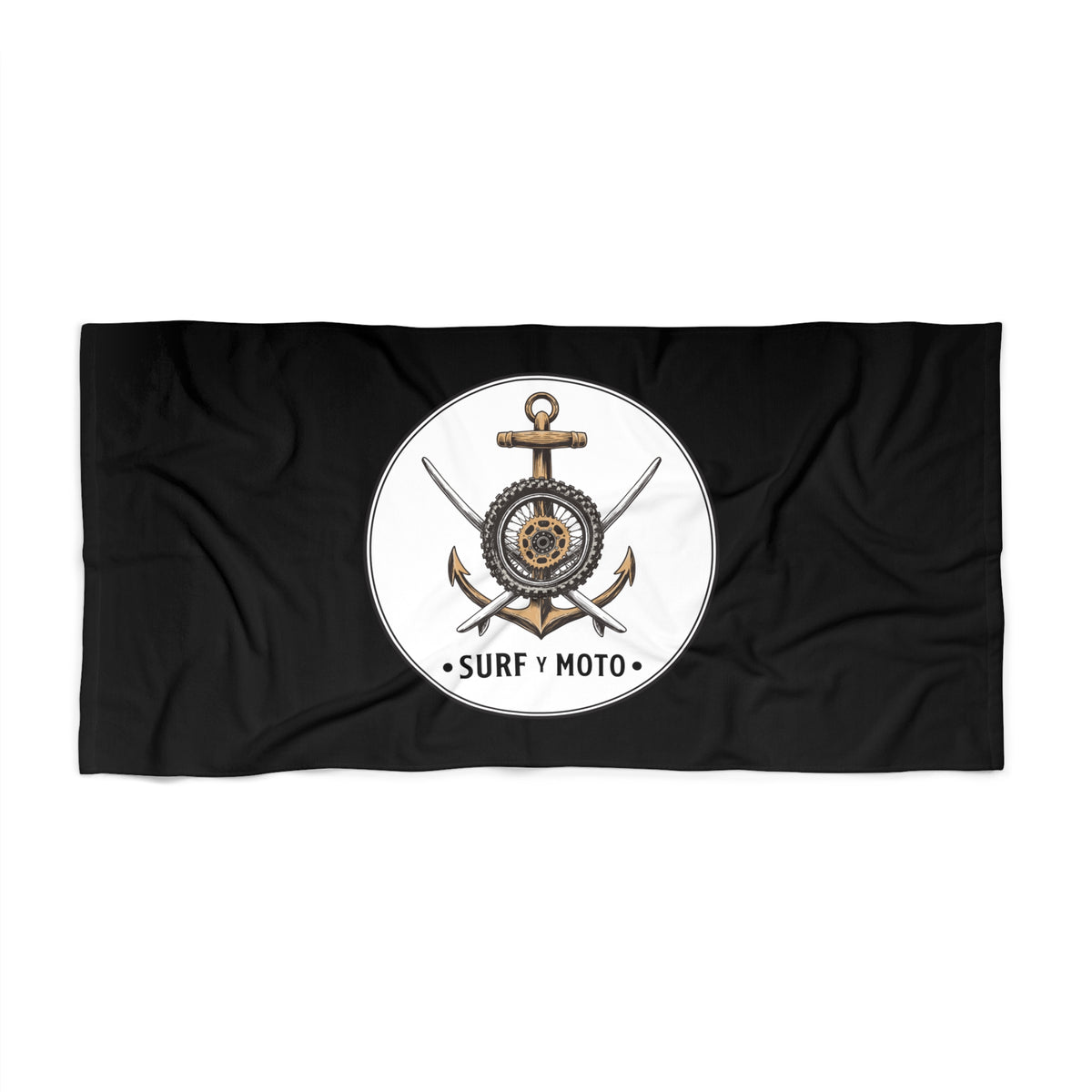 Large Black Beach Towel