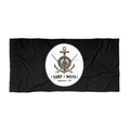 Large Black Ventura Beach Towel